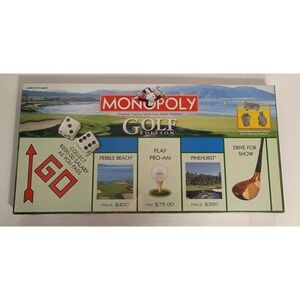 VINTAGE Sealed Monopoly Golf Edition COMPLETE USAopoly 2000 Board Game Sports